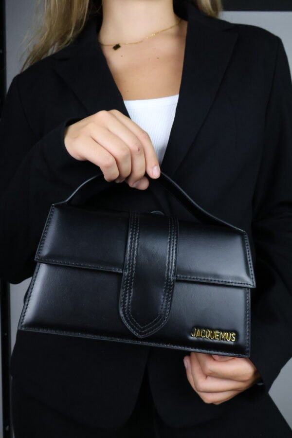 Jacquemus Black Leather Le Grand Bambino Structured Shoulder Bag - Slika 4