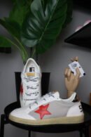 Golden Goose Red Star / White / Gold back