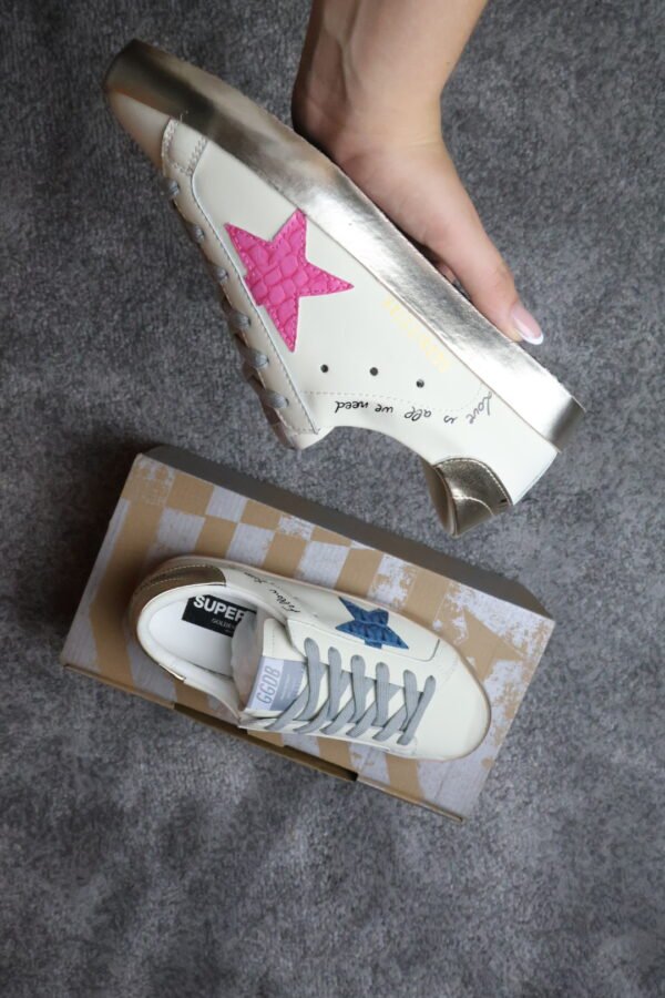 Golden Goose White/Pink Croc Leather Star/Pink Shinny - Slika 2