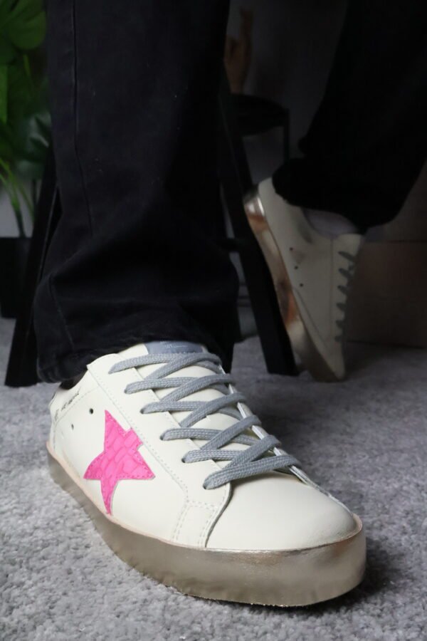 Golden Goose White/Pink Croc Leather Star/Pink Shinny - Slika 3