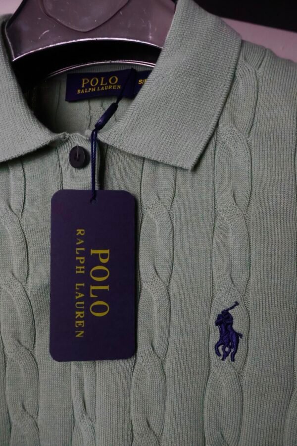 Ralph Lauren majica / light grey / collar / woolen - Slika 2