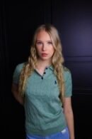 Ralph Lauren majica / Dark green / collar / woolen