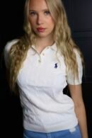 Ralph Lauren majica / white / collar / woolen