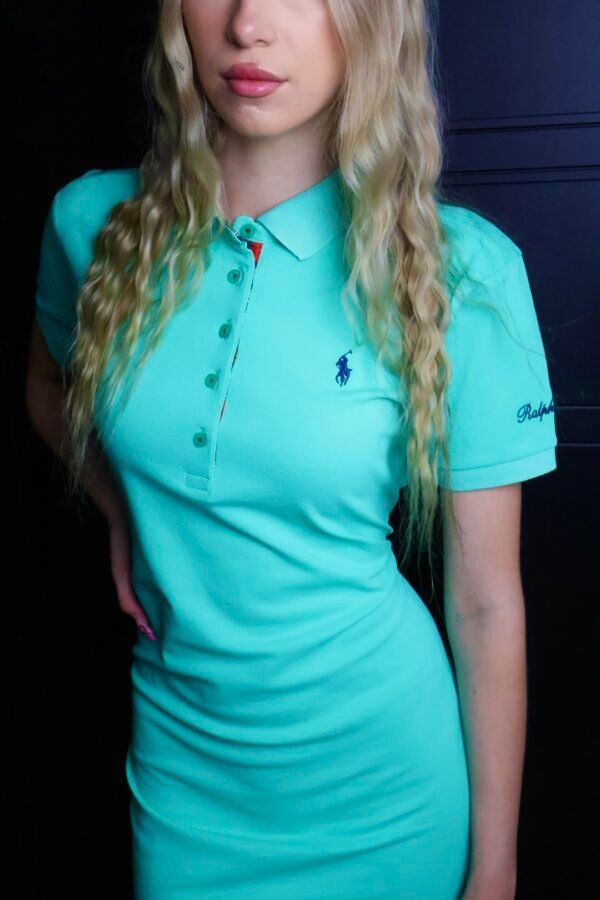 Ralph Lauren haljina / Light green / black logo - Slika 5