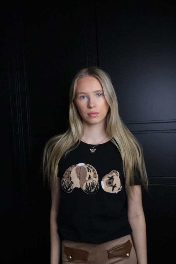 Palm Angels majica / Black / polo bear - Slika 2