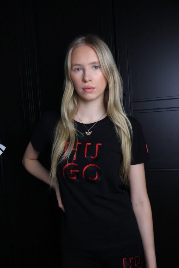 Hugo majica / Black / Red logo - Slika 2