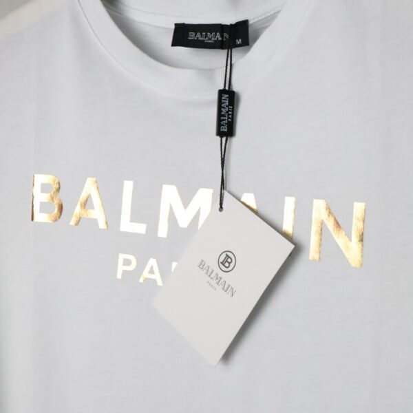 Balmain majica / White / Gold logo
