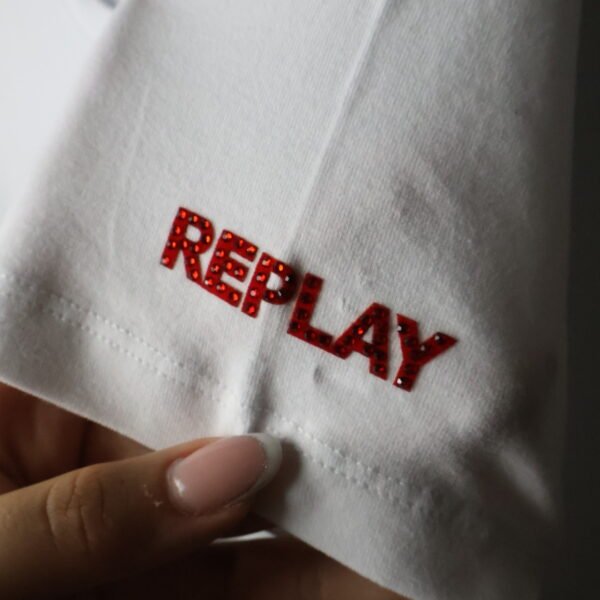 Replay majica / White / Red and black logo