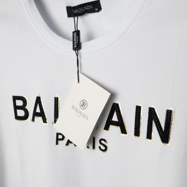 Balmain majica / White / Gold logo