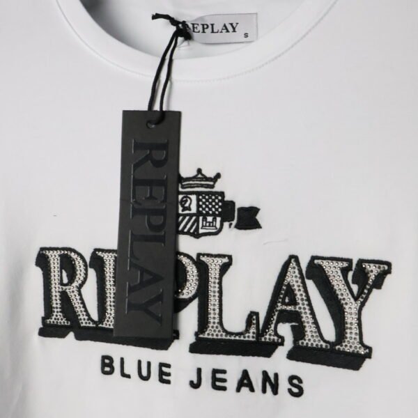 Replay majica / White / Black logo