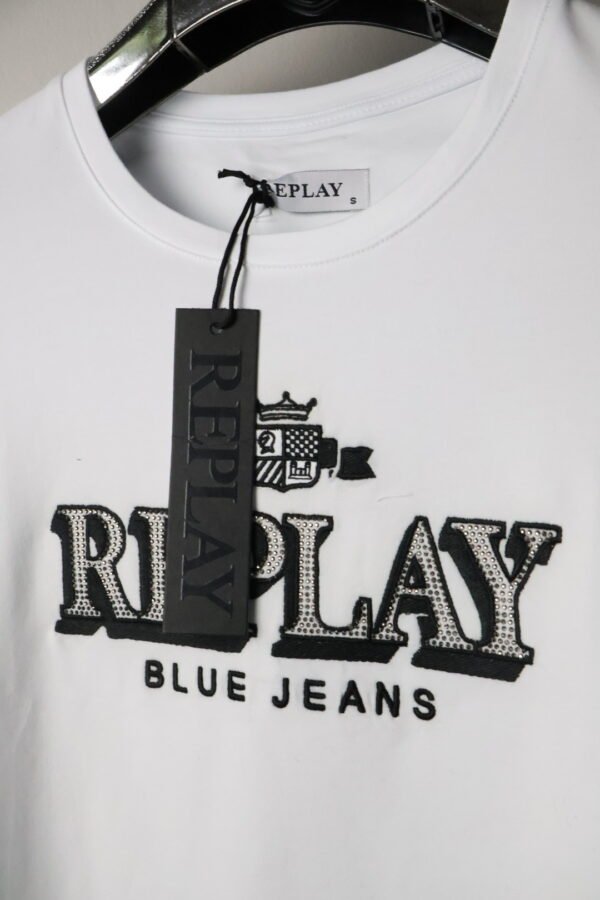Replay majica / White / Black logo - Slika 4