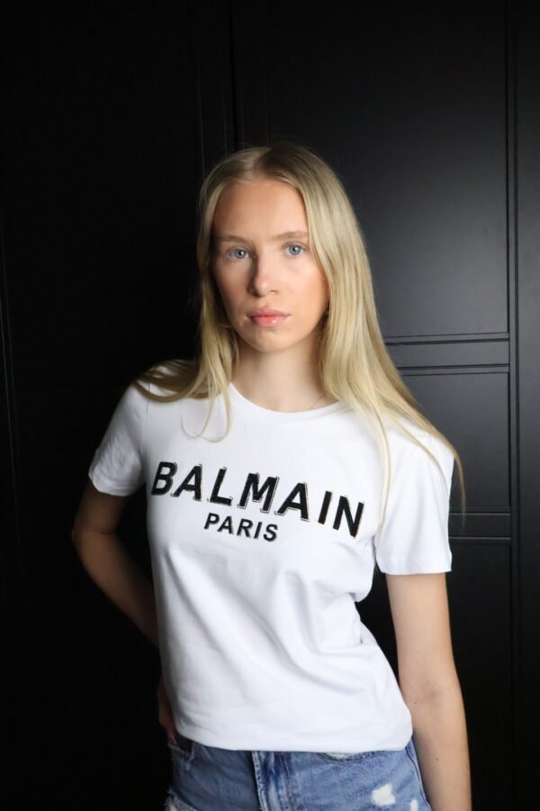 Balmain majica / White / Gold logo - Slika 2