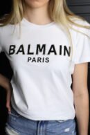 Balmain majica / White / Gold logo
