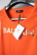 Balmain majica bez rukava / Orange / Gold Logo