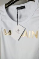 Balmain majica bez rukava / White / Gold Logo