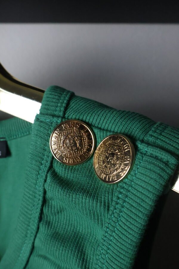 Balmain majica bez rukava / Green / Gold Logo - Slika 5