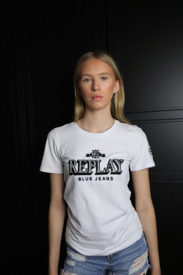 Replay majica / White / Black logo - Slika 2