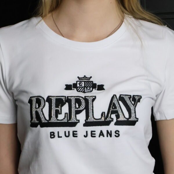 Replay majica / White / Black logo