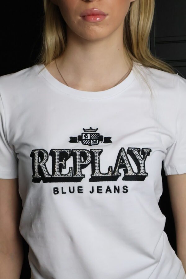 Replay majica / White / Black logo - Slika 3