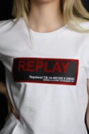 Replay majica / White / Red and black logo