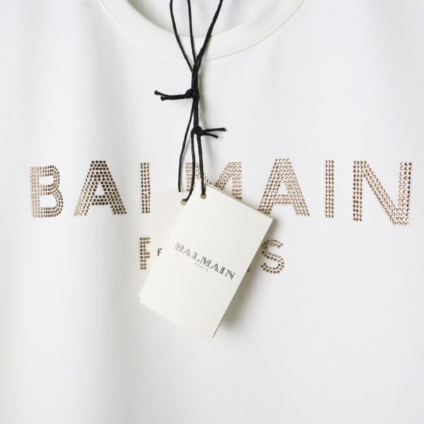 Balmain haljina / White / Gold Logo