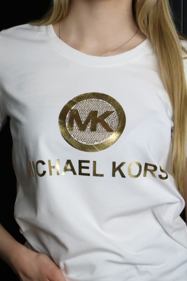 Michael Kors majica / White / Gold logo - Slika 3
