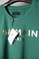 Balmain majica / Green/ Gold logo