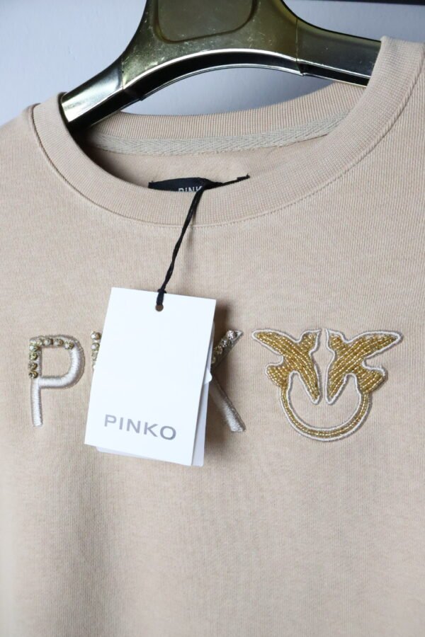 Pink majica dugih rukava / White / Gold Logo - Slika 3