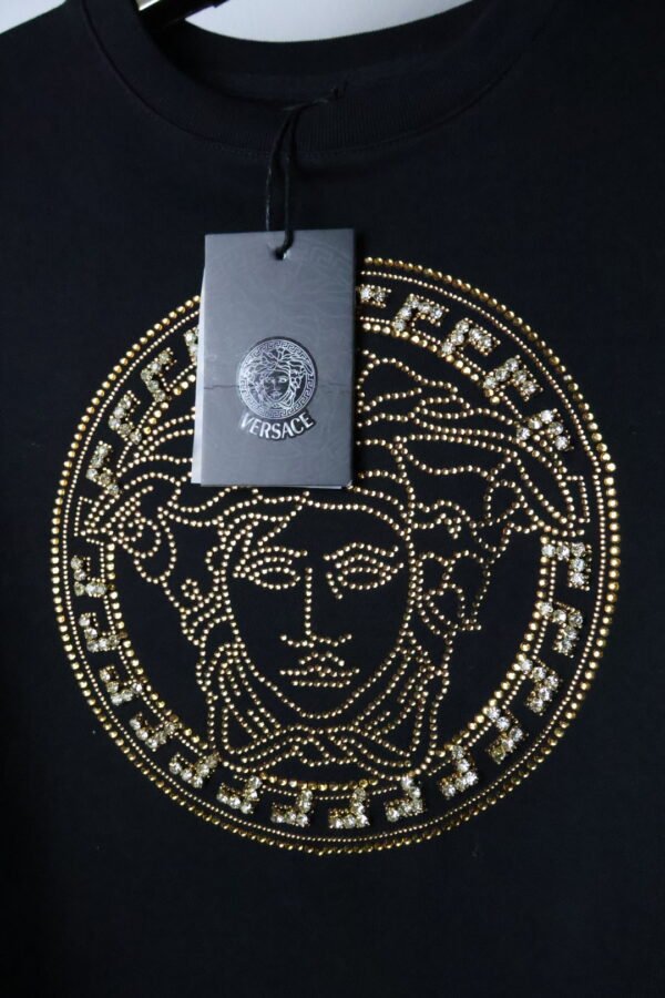 Versace majica dugih rukava / White / Gold Logo - Slika 3