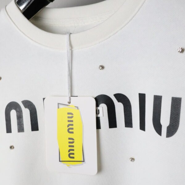 Miu Miu majice dugih rukava / White / Gold Logo
