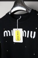 Miu Miu majica dugih rukava / Black/ White Logo