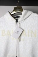 Balmain hoodie/ White/ Gold Logo