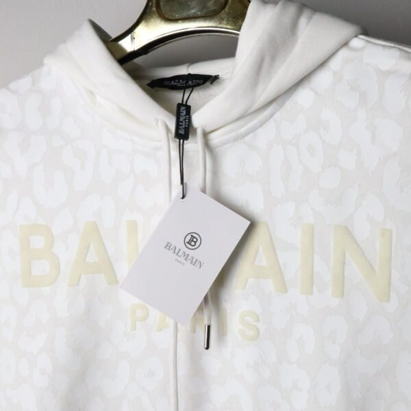 Balmain hoodie/ White/ Gold Logo