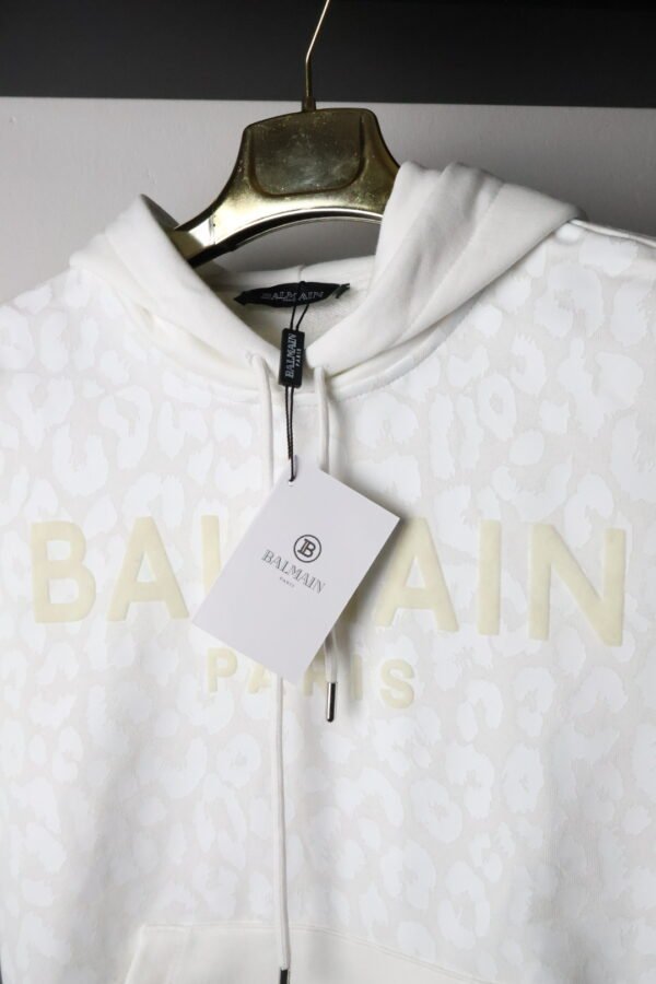 Balmain hoodie/ White/ Gold Logo - Slika 3