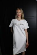 Balmain haljina / White / Gold Logo