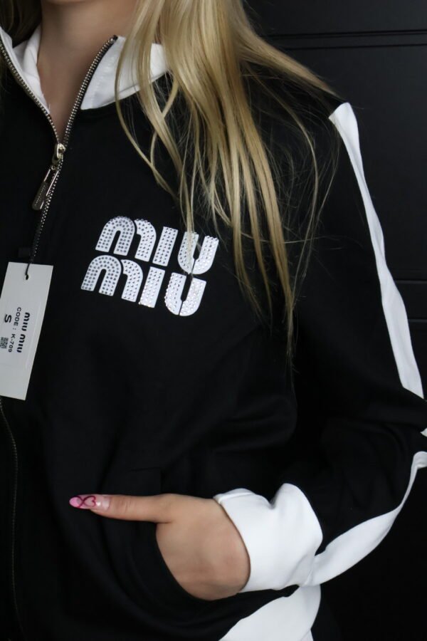 Miu Miu trenirka / Black/ White sleeve Logo - Slika 3