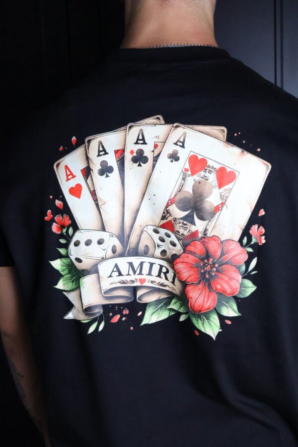 Majica Amiri kratki rukav crna - Slika 6