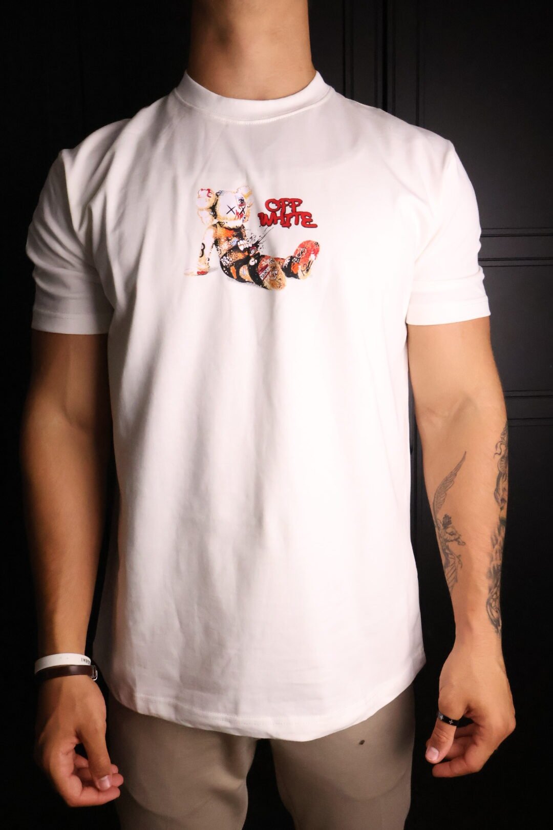 Majica Off-White kratki rukavi bijela KAWS - Slika 2