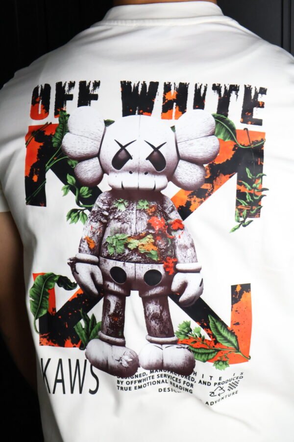 Majica Off-White kratki rukavi bijela KAWS - Slika 5