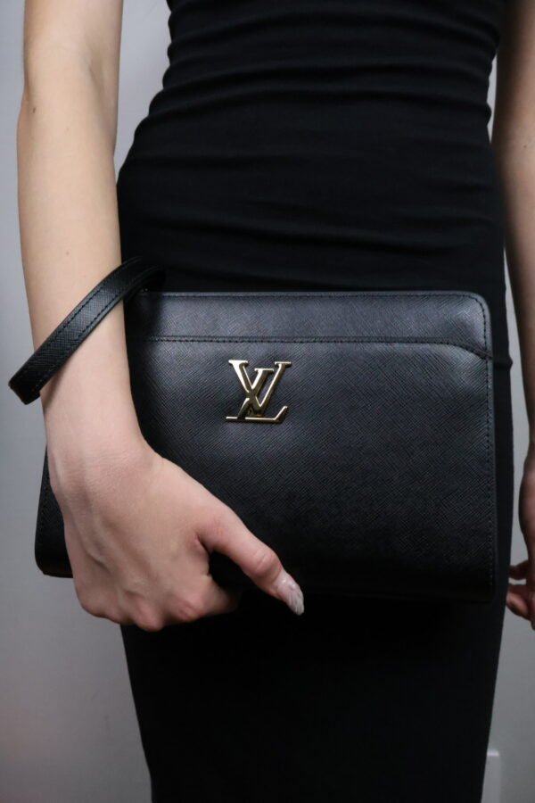 Louis Vuitton Calfskin Lock Me Zippy - Black - Slika 4