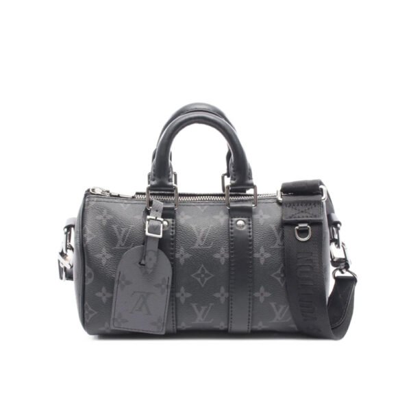 Louis Vuitton black grey leather bag