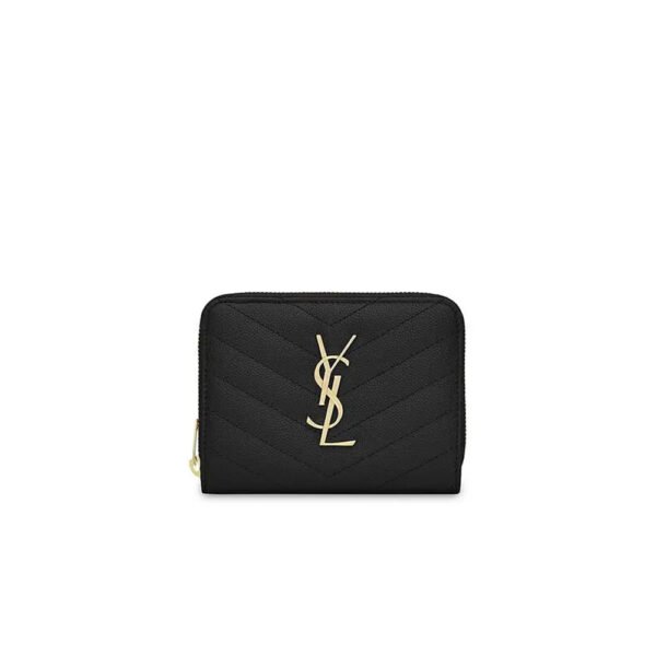 SAINT LAURENT – Cassandre matelassé compact wallet