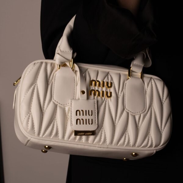 Miu Miu Arcadie Matelassé Leather Tote Bag