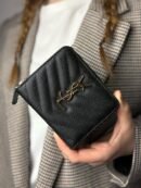 SAINT LAURENT – Cassandre matelassé compact wallet