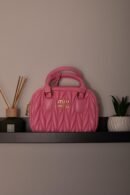 Arcadie leather handbag Miu Miu Pink