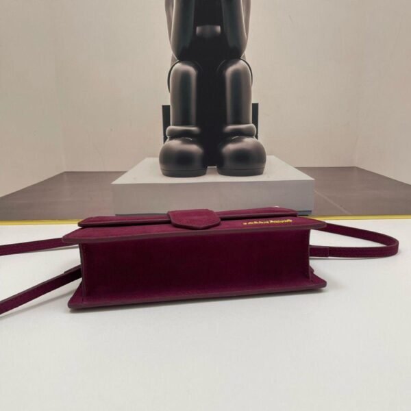 Jacquemus suede Class all-in-one shoulder crossbody bag red