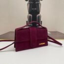 Jacquemus suede Class all-in-one shoulder crossbody bag red