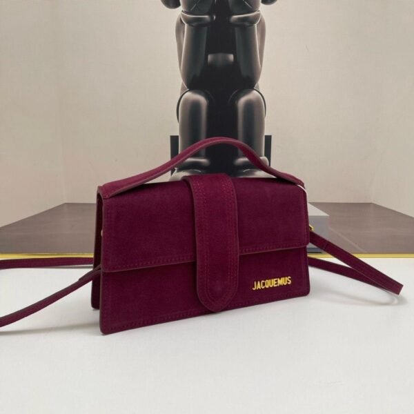 Jacquemus suede Class all-in-one shoulder crossbody bag red