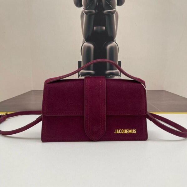 Jacquemus suede Class all-in-one shoulder crossbody bag red