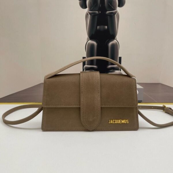 Jacquemus Le Grand Bambino Nubuck Crossbody Flap Bag